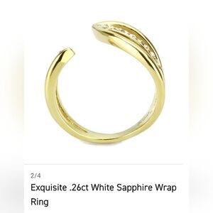 Elegant Gold Wrap Ring with White Accents
